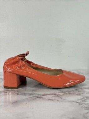 Everlane Women's The Italian Patent Leather Coral Heel Size 7
